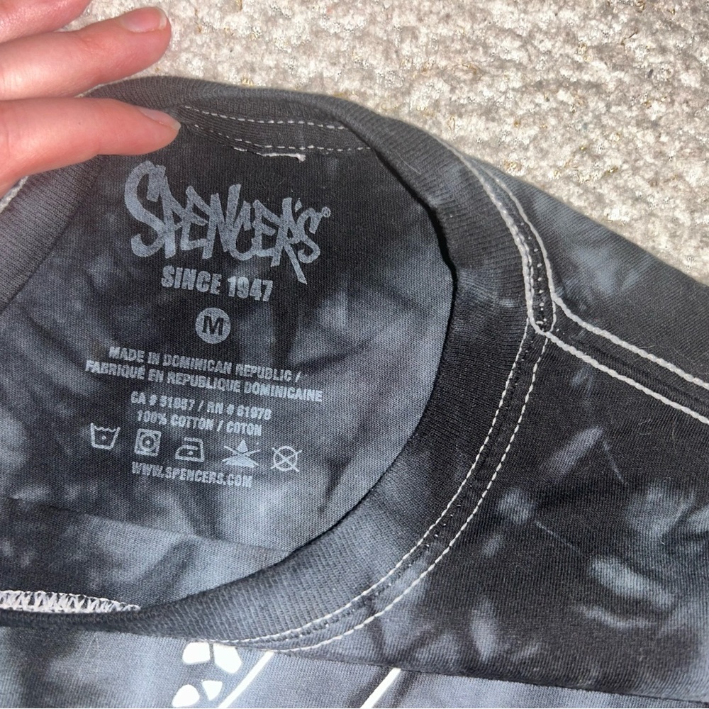 Spencer's Black and Gray Tie-Dye Tee - Picture 3 of 3
